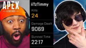 Apex Legends Noob Reacts to Pro Players: iiTzTimmy 9000 Damage Game