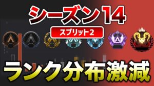 【APEX LEGENDS】次期のスパレジェ＆ランク分布　ダイヤ以上のプレイヤーが激減！！【エーペックスレジェンズ】
