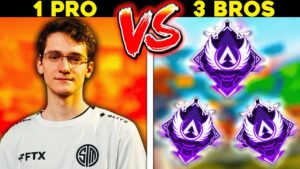 1 PRO VS 3 MASTERS (Impossible Apex Legends Challenge)