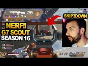 Snip3down Uses The G7-SCOUT Very Aggressively. APEX LEGENDS SEASON 16 G7 SCOUT NERF IS SO REQUIRED!!