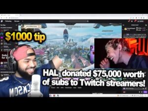 TSM Imperialhal donated $75,000 worth of subs to Twitch streamers!!