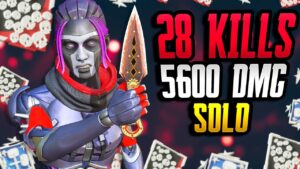 SOLO 28 KILLS & 5600 DAMAGE WITH WRAITH (Apex Legends Gameplay)