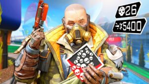 EPIC SOLO CAUSTIC 26 KILLS & 5400 DAMAGE (Apex Legends Gameplay)