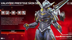 *NEW* VALKYRIE PRESTIGE SKIN Set (Skin Finisher + Mythic Divetrail) - Apex Legends