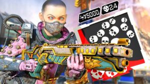 WRAITH 24 KILLS & 5000 DAMAGE AND EPIC 1v1 ENDING (Apex Legends Gameplay)