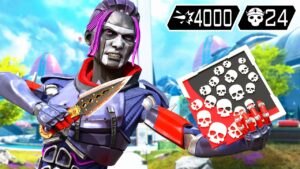 INCREDIBLE WRAITH 24 KILLS AND 4000 DAMAGE (Apex Legends Gameplay)