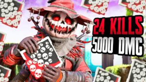 INSANE BLOODHOUND 24 KILLS & 5000 DAMAGE IN AWESOME GAME (Apex Legends Gameplay)