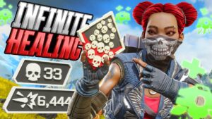 AMAZING Lifeline 33 KILLS and 6,444 Damage  Infinite HEAL Perk Apex Legends Gameplay